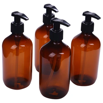 4Vnt Naujas 500Ml pompos buteliukas Makiažas vonios skysto šampūno buteliuko kelioninis dozatorius buteliuko indas muilo dušo želė