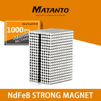 5-1000vnt Magnetas mažas apvalus magnetas Stiprūs magnetai Retųjų žemių neodimio magneto skersmuo 1x1mm storis