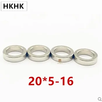 5-50pc Žibintuvėlio uodegos magneto magnetinis žiedas 20 * 16 * 5mm žiedo išorinis skersmuo 20mm, vidinis skersmuo 16 mm, aukštas 5 mm Magnetinis standartas