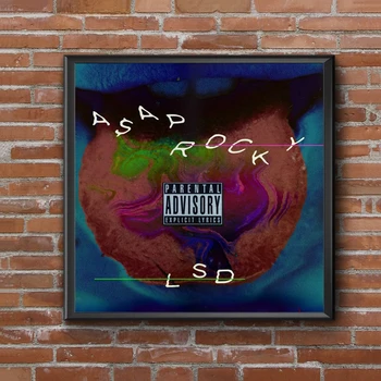 Asap Rocky LSD muzikos albumo viršelio plakatas Dainininkė Žvaigždžių drobė Plakatas Sienų tapyba Namų dekoravimas ( Be rėmo )