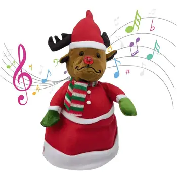 Dainuojanti ir šokanti kalėdinė skrybėlė dainuojanti ir sūpuojanti elektrinė skrybėlė Žaislas Kalėdoms Darbastalio papuošalai Vakarėlių scenai