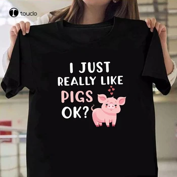 Kiaulės mergaitės marškinėliai, juokingi gyvūnų marškiniai, mieli kiaulės marškiniai, kiaulės meilužio marškinėliai marškinėliai Custom aldult Teen unisex mada juokinga nauja