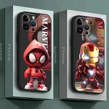Marvel Superherojų mielas telefono dėklas, skirtas Huawei P20 Pro P50 Pro P40 Lite P30 Pro P60 Pro P30 Lite P Smart Z Juodas minkštas dangtelio krepšys