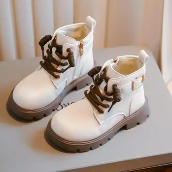 Mergaičių batai 2023 Nauji vaikai Trumpi batai Britanijos stilius Vaikai Mada Neslidūs vaikai Sniego batai Berniukai Žieminiai sportiniai bateliai Sportiniai bateliai