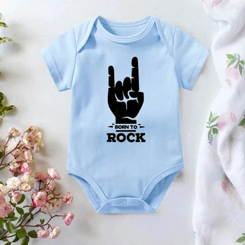Rock Baby Body Body Funny Newborn Baby Short Sleeve Cotton Baby Boy Clothes Jumpbinezonas Baby Outfit Baby Body Rock