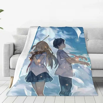 Tavo melas balandį Flanelinė antklodė Anime Miyazono Kaori naujovė mesti antklodę lovai Sofa Sofos lovatiesės