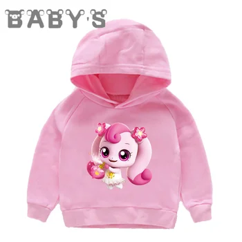 Tini Ping Cartoon 캐치! 티니핑 Korean Kids Hoodies Boys Girls Sweatshirts Autumn Children Outwear Clothes Cotton Baby Tops,KMT5843