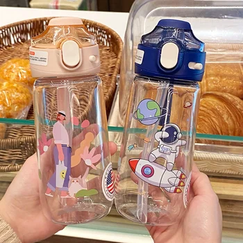 Vandens puodelis Moteriškas nešiojamas Mielas su stiklu INS korėjietiška versija Paprasta šviežia Sen mergaičių širdies mados taurė