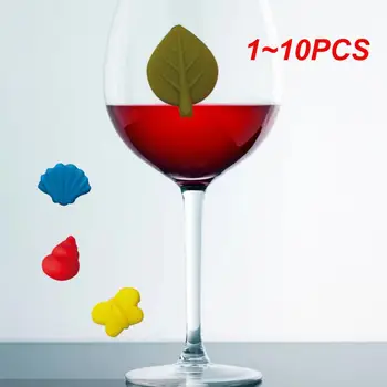 1 ~ 10PCS silikoniniai žymekliai Vyno taurės identifikatorius Jūros / sausumos gyvūnai Vyno taurės žymeklis Vyno taurė Žyma Gėrimo taurės ženklas Baro priedai
