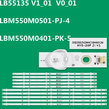 10kit=100PCS LED foninio apšvietimo juostelė 55UN70006LA 55BB00-CKD 55ABG2 LB55135 LBM550M0501-PJ-4(L) LBM550M0401-PK-5(R) E4SW5518RKU