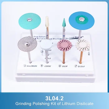 11vnt Šlifavimo ir poliravimo rinkinys cirkonio silikoninei gumai Bur Diamond Bur HP diskų volframo karbidas Burs.HP 3L04.2 įrankiai