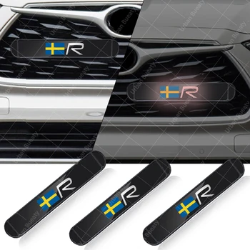 12V Automobilio išorinių priekinių grotelių apdaila Emblema Šviečiantys LED žibintai Ženklelis Volvo C70 S40 S60 S70 S80 S90 V40 V50 V60 V90 XC40 XC60