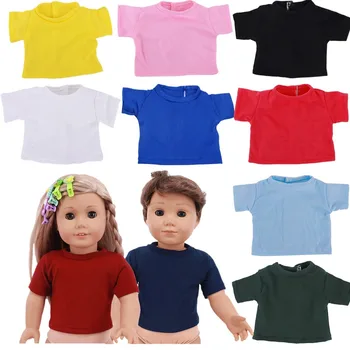 18 colių mergaičių persirengimas Princesės lėlės aksesuarai Drabužiai Lėlė Vienspalviai marškinėliai trumpomis rankovėmis Lėlių chalatai