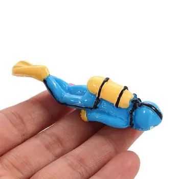 1Pc Mieli narai Maži modelio papuošalai Miela derva Mini 3D modelis Povandeninis pasaulis Jūra Tyrinėkite narus Vandenynų dekoravimas