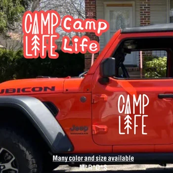 1pc Vinyl Camp Life automobilio lipdukai Vandeniui atsparus lipnus nuimamas automobilio lipdukas Įbrėžimo dangtelis Lipdukas Automatinis dekoravimas