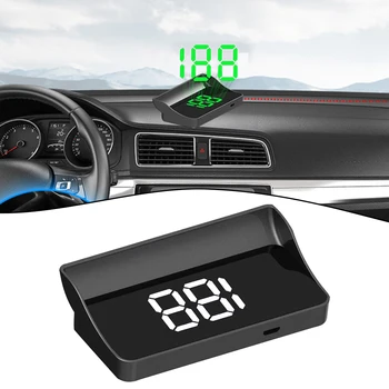 1x Naujas HUD GPS galvutės aukštyn ekranas Spidometras Odometras Automobilio skaitmeniniai greičio matuokliai ABS+PC Juoda Elektroniniai priedai 92 * 52 * 20mm