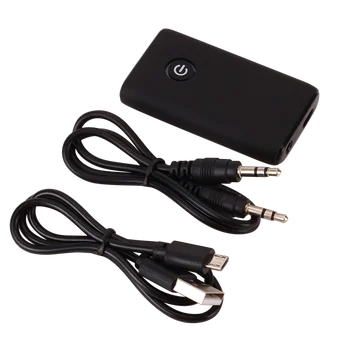 2 in 1 su Bluetooth suderinamas 5.0 siųstuvo imtuvas TV PC automobilinis garsiakalbis 3.5mm AUX Hi-Fi muzikos garso adapteris / namų stereo įranga