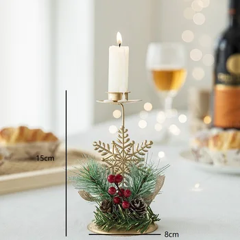 2023 Kalėdos Stalinė žvakidė Metalo amatų dekoracijos Linksmų Kalėdų laimingų Naujųjų metų