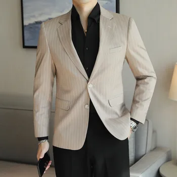 2023 Naujas vyriškas laisvalaikio švarkas – madingas ir plonai prigludęs vienpusis kostiuminis švarkas