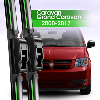 2vnt Priekinio stiklo valytuvų mentės Dodge Caravan Grand Caravan 2000-2017 2006 2007 2008 2012 Priekinio stiklo langų priedai