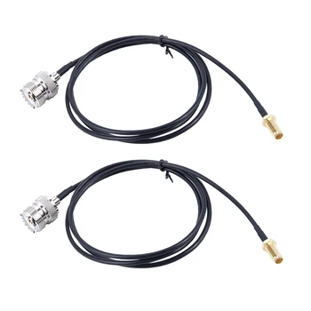 2X SMA moteriškas į UHF SO239 PL259 moteriškas adapterio kabelis 1M