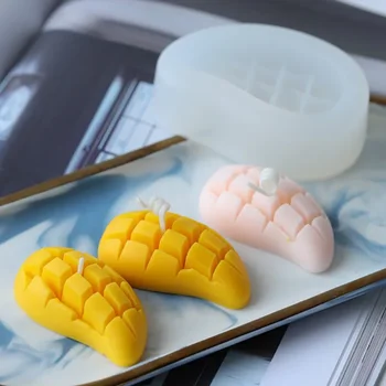 3D Mango silikoninė žvakė Kepimo pyragas Rankų darbo 