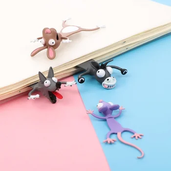 3D stereo žymės Originalios mielos katės PVC medžiaga Kūrybinis animacinis filmas Gyvūnų stilius Knygų žymekliai Studentų dovanos Mokykliniai reikmenys