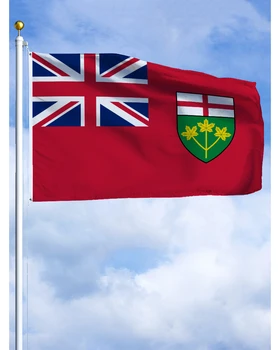 60×90 90x150 120×180CM Ontarijo emblemos vėliava Kanados poliesteris Spausdintas reklaminis gobelenas dekorui