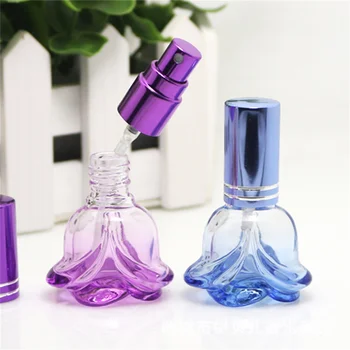 6ml spalvingas rožinės formos kvepalų buteliukas mažas pavyzdys tuščias stiklinis nešiojamas kelioninis parfume pakartotinai užpildomas kvapų purkštuvas buteliukai