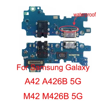 AAAAA kokybė Samsung M42 5G USB įkrovimo prievado doko plokštė Lankstus kabelis Samsung Galaxy A42 A426B M42 M426B 5G įkrovimo plokštė
