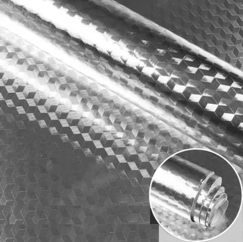 Aliuminio virtuvės sienų lipdukai Vandeniui atsparūs karščiui lipnūs tapetai Baldų renovacija Vinilo plėvelės apdaila1PC