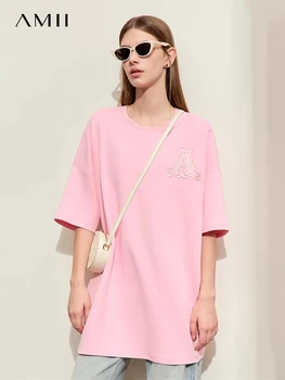 Amii minimalizmo marškinėliai moterims 2024 m. 