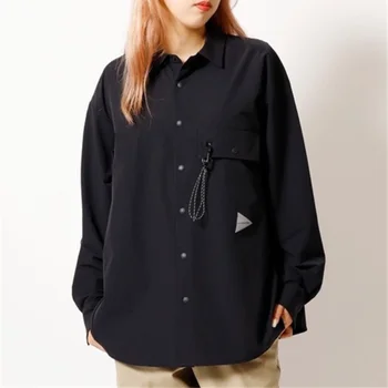 And Wander Vyriški laisvalaikio marškiniai Japoniškas rudens kišeninis kabliukas Lauko funkcinis kempingas Greitas sausas ilgomis rankovėmis viengubos krūtinės viršūnės