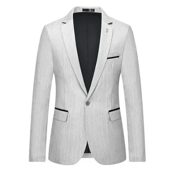 Aukštos kokybės 5XL Blazer Vyriškas itališkas stilius Elegantiška mada Paprasta verslo atsitiktinis darbo pokalbis Džentelmenas Slim Fit Blazer
