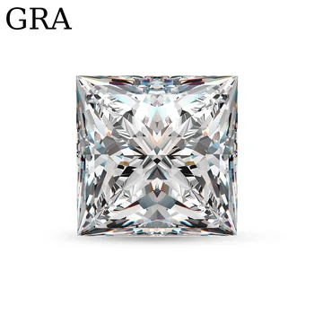 Aukščiausios kokybės princesės pjūvis Moissanite Loose Stone 0.35-20ct Super White Certified Princess Square Shape Moissanite Diamonds
