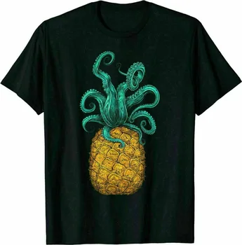 Aštuonkojis Ananasas Aloha Beach Hawaii Vasaros marškinėliai Funny Tee Gift Trend