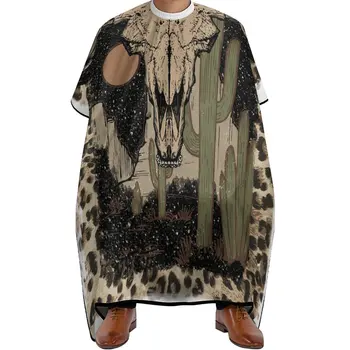 Barber Cape Professional Large Hair Cutting Cape with Snap Closure Unisex Adults Hair Cap Salon Cape Bull's Leopard