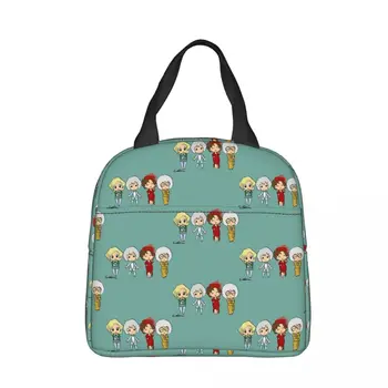 Chibis Portable Lunch Bag TV Play The Golden Girls Ice Cooler Pack Insulation Picnic Food Storage Bags