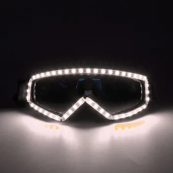 Cosplay LED žėrintys akiniai Akiniai Šokio pasirodymo reikmenys Šviečiantys šviesos akiniai Neoninių akinių kostiumas