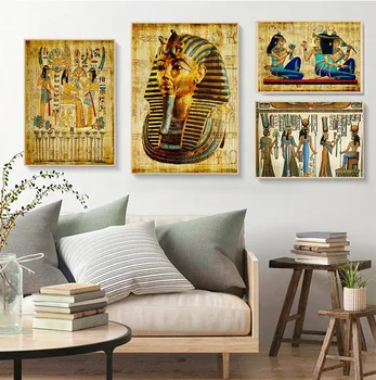 Deimantų tapybos rinkinys Retro Egipto peizažas 5D Pasidaryk pats pilno gręžimo mozaikos dėlionės siuvinėjimas Meno dekoras Egipto karalienė Dekoras YY6684