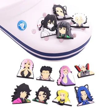 Didmeninė prekyba 50vnt Batų žavesys Animacinis filmas Anime Pink Hair Girl Warrior PVC sodo batų sagtys Dekoravimas Tinka Croc Jibz Kids X-max dovana