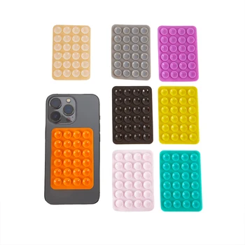 Double Side Silicone Suction Pad for Mobile Phone Fixter Suction Cup Backed 3M Adhesive Silicone Rubber Sucker Pad for Fixing