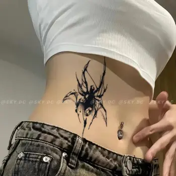 Goth Tatto Žolelių laikinas tatuiruotės lipdukas Punk Sexy Lasting Spider Y2K Festival Cute Cheap Goods Carnival Art Tatoo lipdukai