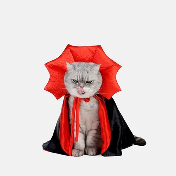 Helovinas Augintinio apsiaustas Cosplay kostiumai Mielas katinas Šuo Vampyras Apsiaustas Suknelė Augintinis Katė Kepurės Drabužiai Aksesuarai Kalėdinės dovanos