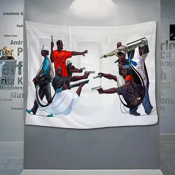 Hip-Hop Music Roko grupės plakatas Didelis retro vėliavos reklaminis skydelis HD spausdinimo audinys Menas Kabantis tapyba Gobelenas Sienų lipdukų juosta Namų dekoras