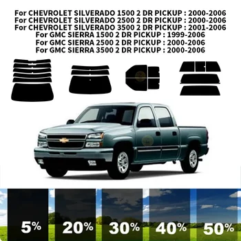 Iš anksto supjaustytas nanokeramikos automobilis UV langų atspalvio rinkinys Automobilinė langų plėvelė CHEVROLET SILVERADO 1500 2 DR PICKUP 2000-2006