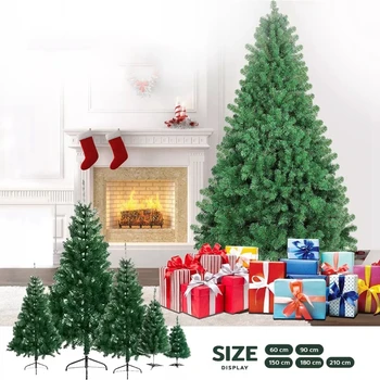 Kalėdų eglutė 210 180 cm aukščio PVC Aplinkos apsaugos medžiaga Didelis sutvarkytas žalias aukštos kokybės šifravimas Arbol de Navidad