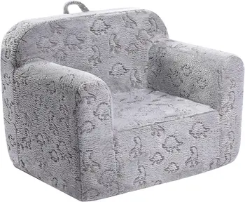 Kids Snuggly-Soft Chair, Glow in The Dark Cuddly Toddler Foam Chair berniukams ir mergaitėms, Dinozaurų sofa vaikams miela kėdė