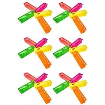Klasės pieštukų organizatorius pieštukų krepšelis arba pieštukų krepšelis, įvairios spalvos, atsitiktinės spalvos (30 pakuotė)