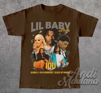 Lil Baby and Friends IOU Tour 2023 Unisex Softstyle marškinėliai AN21600